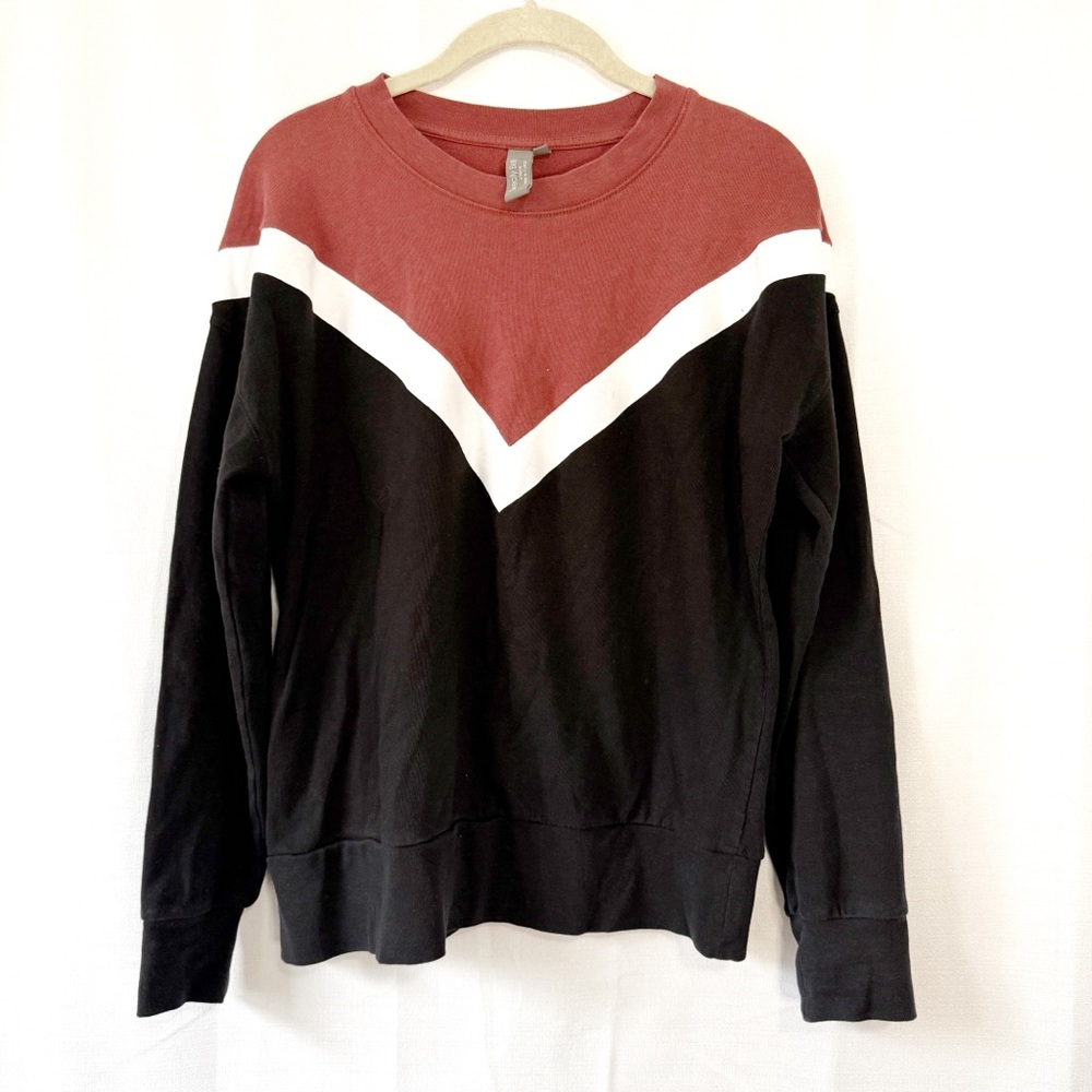 Sweaty Betty Colorblock Women's Sweatshirt - Black and Red Size Small